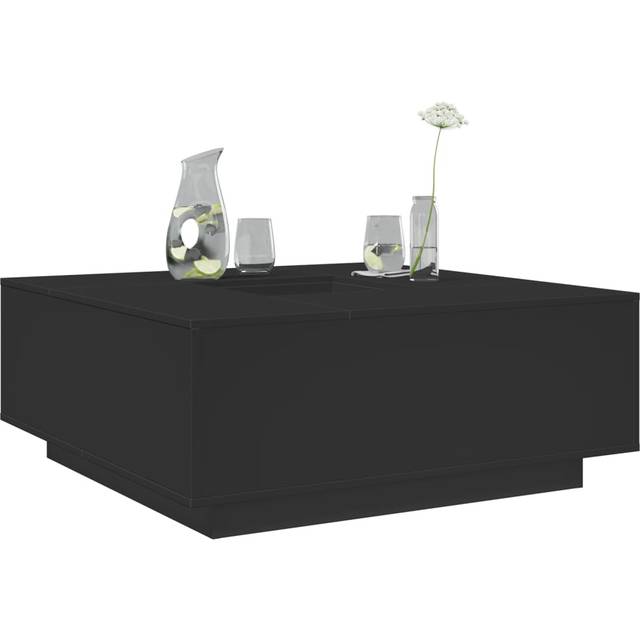 Soffbord svart 100x100x40 cm konstruerat trä