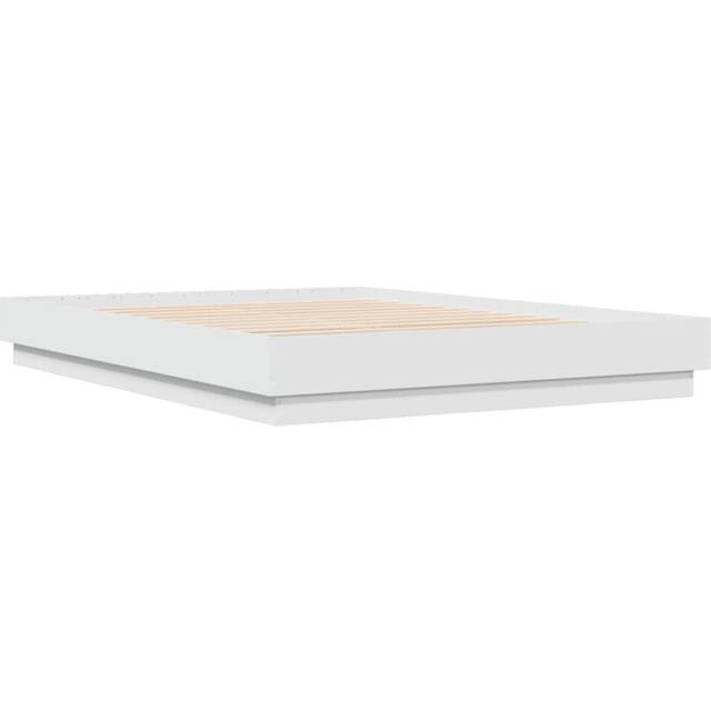 vidaXL Bed Frame without Mattress White 150x200 cm King Size