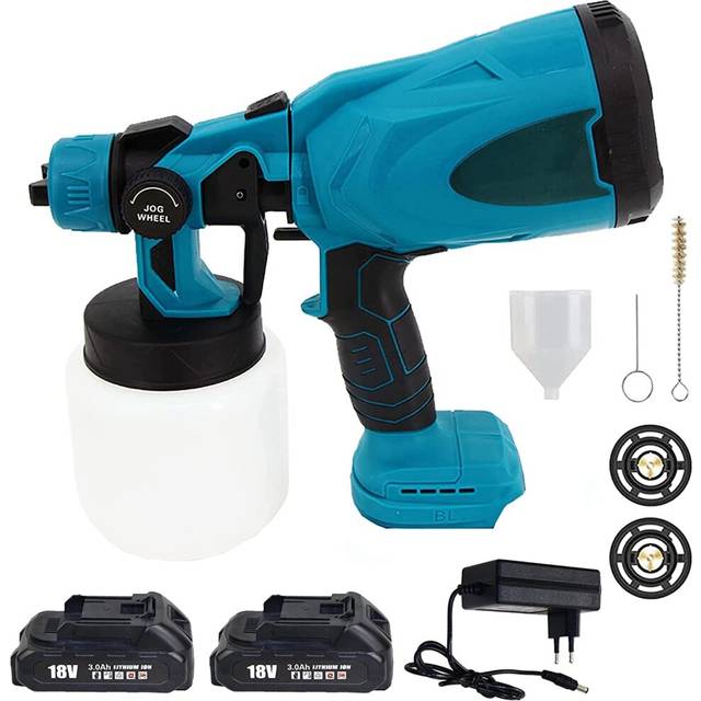 1000ML Cordless Paint Sprayer+2xBattery+Charger-Makita 18V Compatible