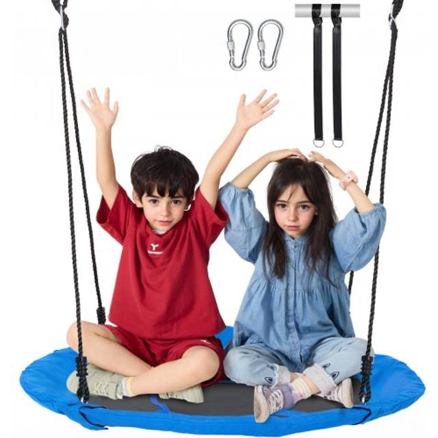 Vevor - Tree Swing, 40 Inch Saucer Swing, 750lbs Weight Capacity, 900D Oxford Fabric Swing Seat with 2 Tree Hanging Straps and Adjustable