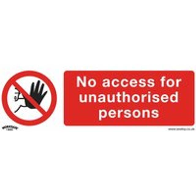 Sealey Worksafe&reg; No Access Safety Sign, Rigid Plastic - Pack of 10 SS17P10