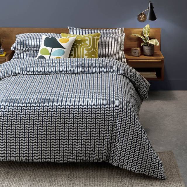 Orla Kiely Tiny Stem Duvet Cover Bedding Whale - Blue