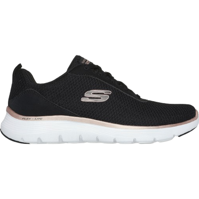 Skechers Flex Appeal 5.0 Trainers, Black/Rose Gold