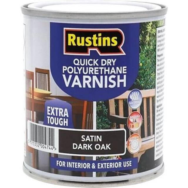 Rustins - Polyurethane Gloss Varnish 250ml - Dark Oak