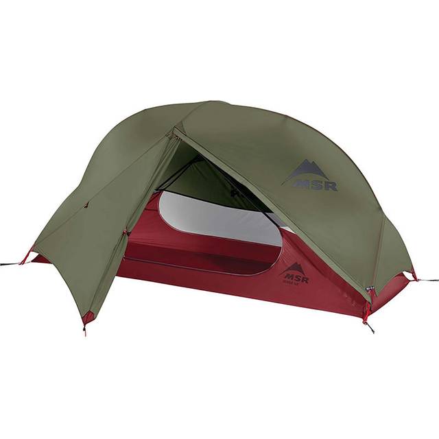 MSR Hubba NX Ultralight Backpacking Tent, 1P Green - Green/Red