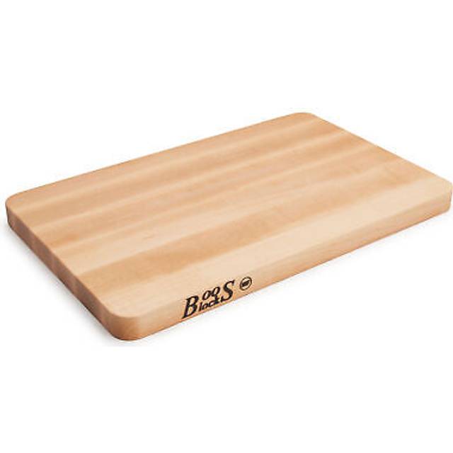 "John Boos Boos Block Chop-N-Slice Series Reversible Wood Cutting Board with Eased Corners  1-Inch Thickness  16"""""""" x 10"""""""" x 1""""""""  Maple"