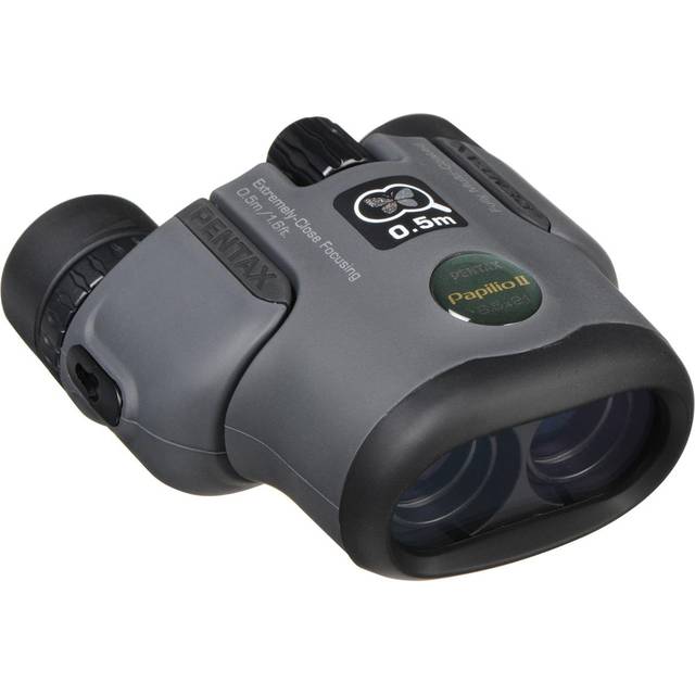 Pentax Papilio II 6.5 x 21 Porro Prism Binoculars with Harness and Camera Lens Pen in Black