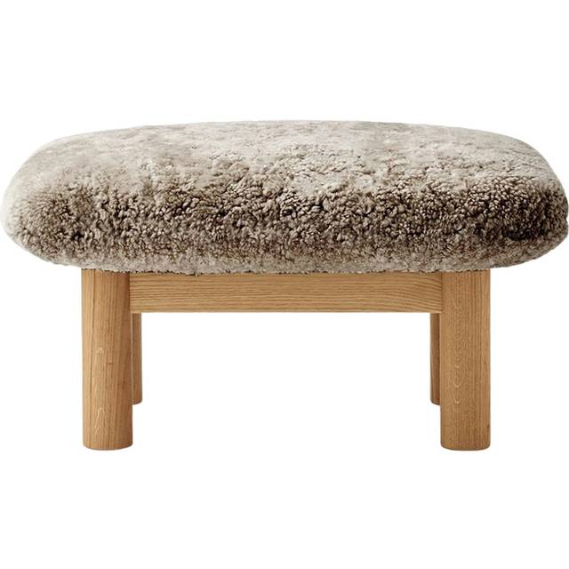 Brasilia Ottoman Natural Oak, Sheepskin Sahara