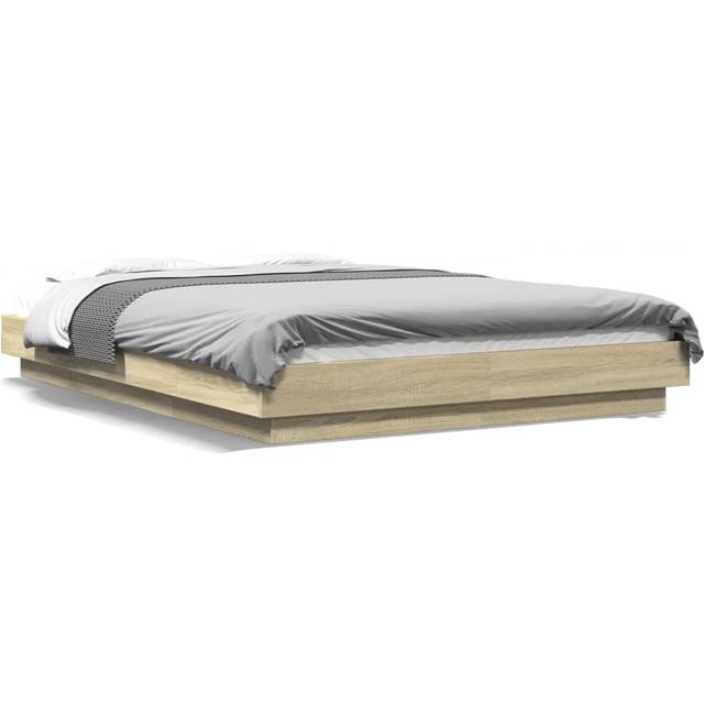 vidaXL Bed Frame without Mattress Sonoma Oak 120x190 cm Small Double - Brown
