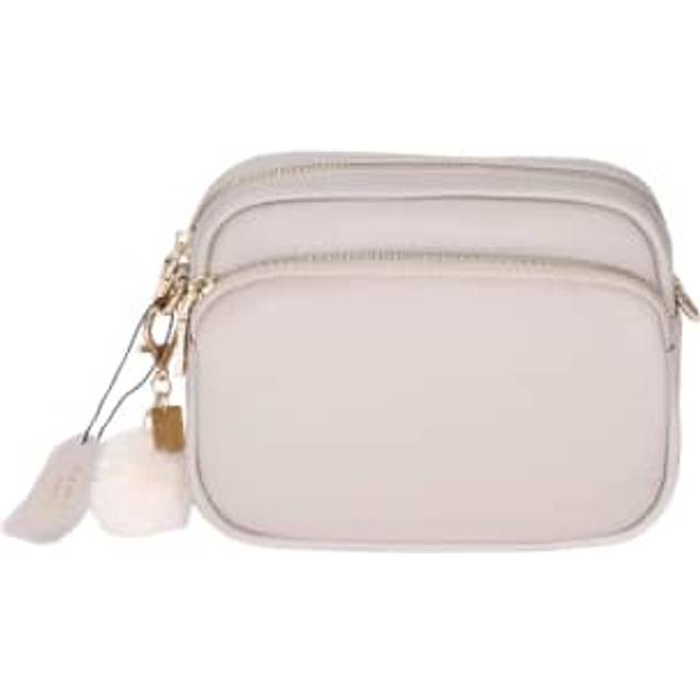 Pom London - Mayfair Leather Crossbody Bag Stone