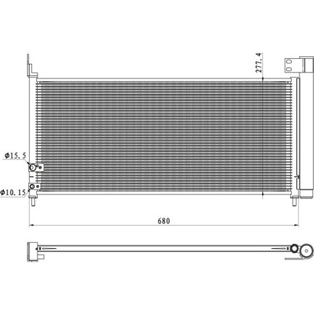 Condenser, air conditioning EASY FIT 350423 NRF 350423