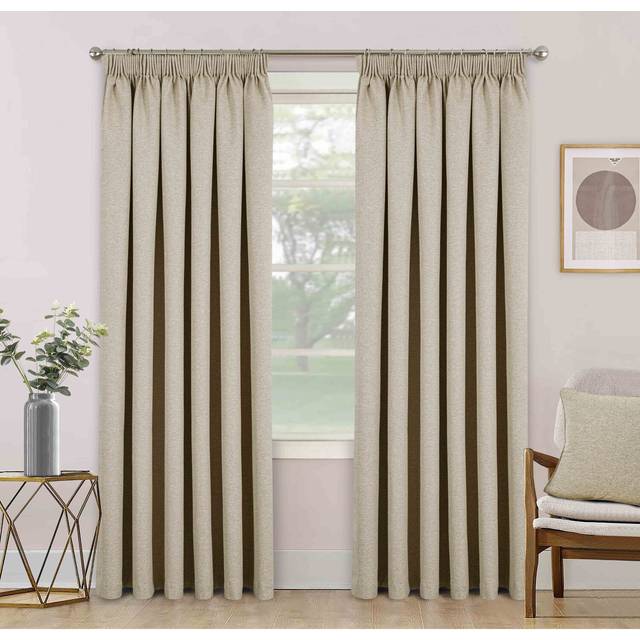Dusk Blackout Thermal Curtains - Natural / 168cm / 137cm - Neutral