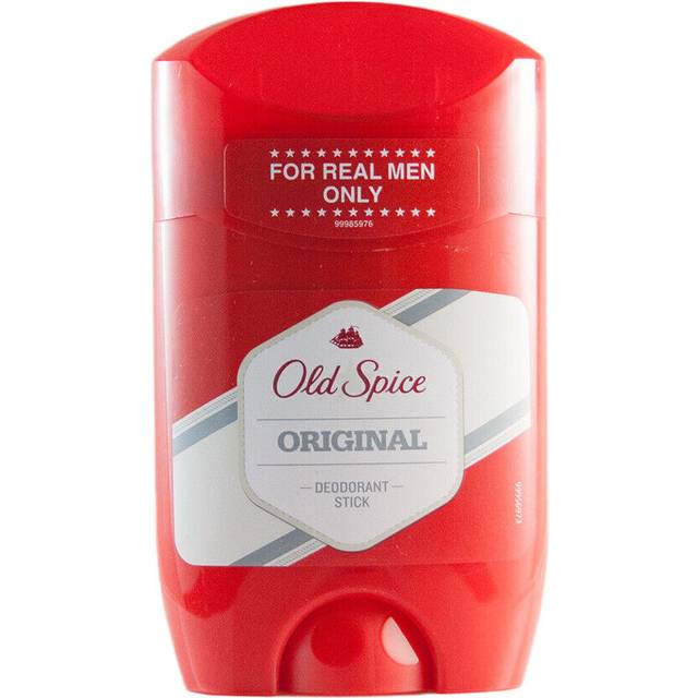 Gamla Spice Original Deodorant Stick för män, 50 ml, 48 H färsk, långvarig doft i parfymkvalitet, 0% aluminiumsalter, inga fläckar på svart och vit, tillverkad av 50% återvunnen plast
