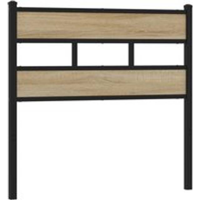 vidaXL Headboard Sonoma Oak 75 cm Iron and Engineered Wood - Brown