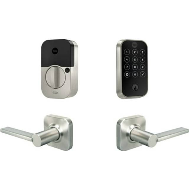 Yale Assure Lock 2 Touchscreen with WiFi and Valdosta Lever in Satin Nickel