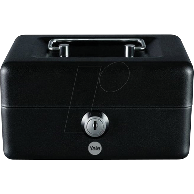 YALEYCB/070/BB2 Cash Box Black 300x90x240mm with Lock and Handle