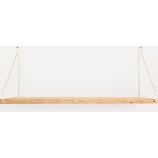 FRAMA - Oak Shelf - 60 cm - Hylla - Oak/Brass - D:270/L:600 mm