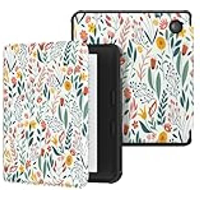 MoKo Case for Kobo Libra Colour 7" 2024 Release, Ultra Slim Lightweight with Auto Wake/Sleep Cover Folio Case for Kobo Libra Colour 7" 2024, Flowers