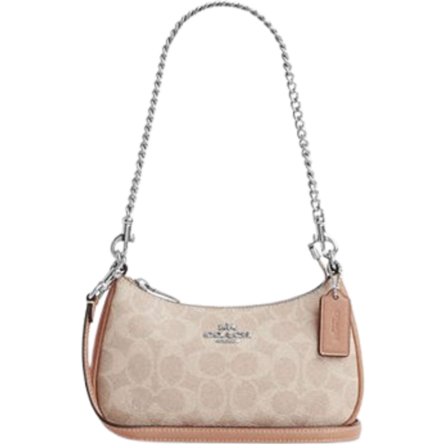Coach Womens Teri Mini Crossbody in Signature Canvas - Beige - One Size