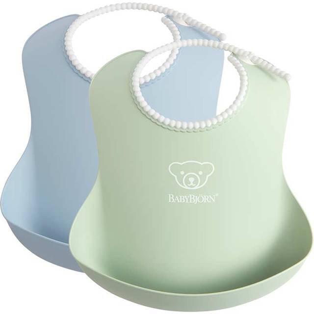 BabyBjörn Haklapp 2-pack Blekgrön/Blekblå - Blå