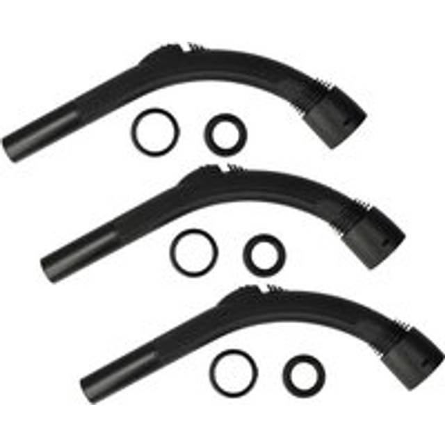 2x Hose Handle compatible with Nilfisk Power Cleaner, Energy, Allergy Vacuum Cleaner - Curved Nozzle Part Wand, 32 mm Diameter, 37.1 cm Long - Vhbw