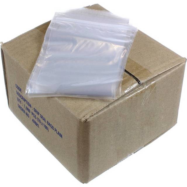 (GL10 (7.5x7.5in), Clear) Polybags Budget Grip Seal Plastic Food Bags (Box of 1000)