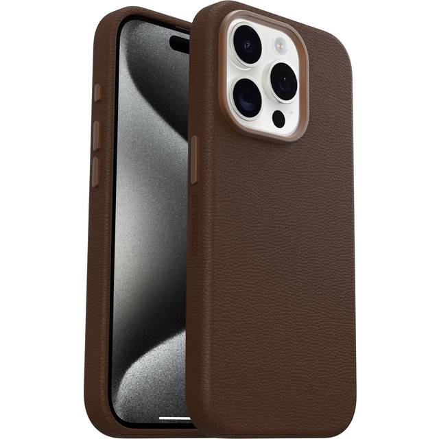 iPhone 15 Pro Case | Symmetry Series Cactus Leather for MagSafe Rich Adobe - Brown