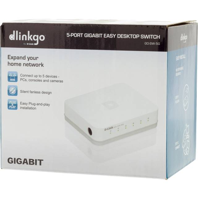 D-Link GO-SW-5G Unmanaged Gigabit Ethernet (10/100/1000) White
