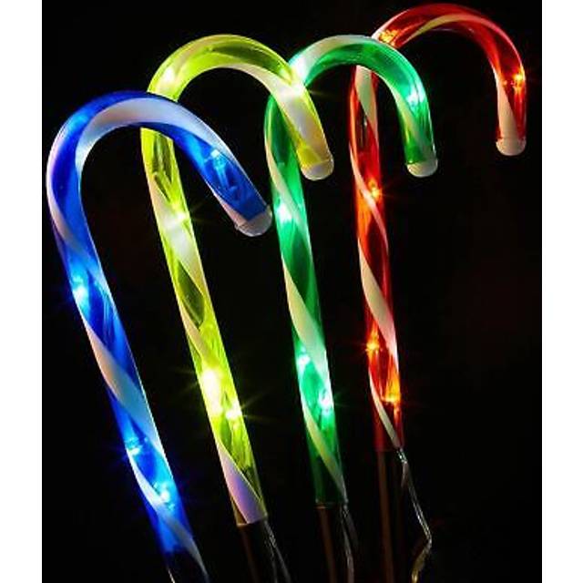 4 pack candy cane christmas xmas multi coloured 25cm candy cane string lights