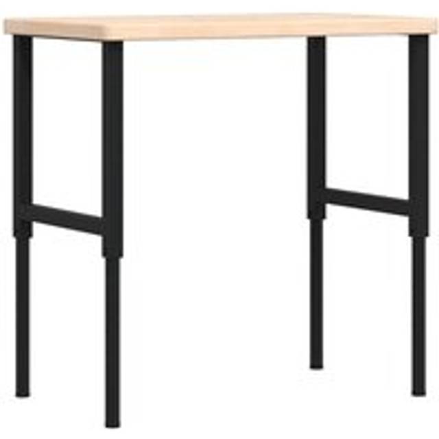 vidaXL Workbench Wooden Work Table Work Bench Tool Solid Wood Oak Rectangular