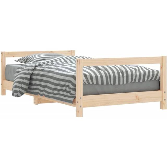 vidaXL Sängram för barnsäng 80x160 cm massiv furu