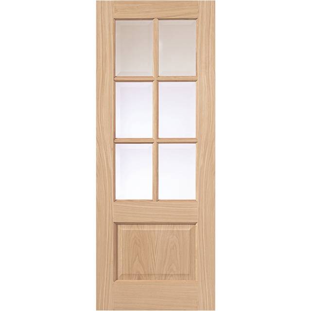 JB Kind Dove Oak Glazed Internal Door (Size: 1981 x 610mm, Thickness: 35mm)