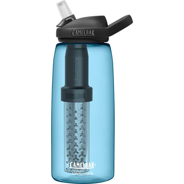 CAMELBAK Eddy+ Lifestraw 907 G vattenflaskor blandade, äkta blå, 32 OZ