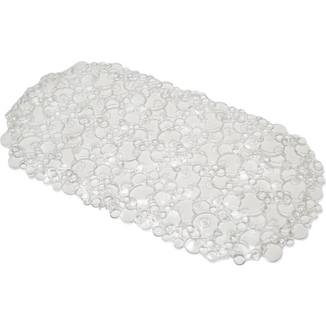 Bubbles PVC Bath Mat - Clear (35cm W)