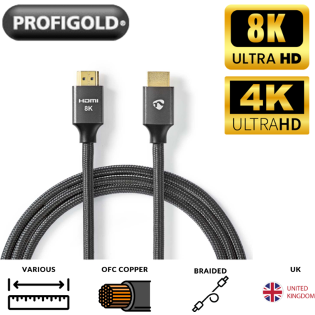 Ultra High Speed HDMI kabel, 8K@60Hz, 48 Gbps, 3m