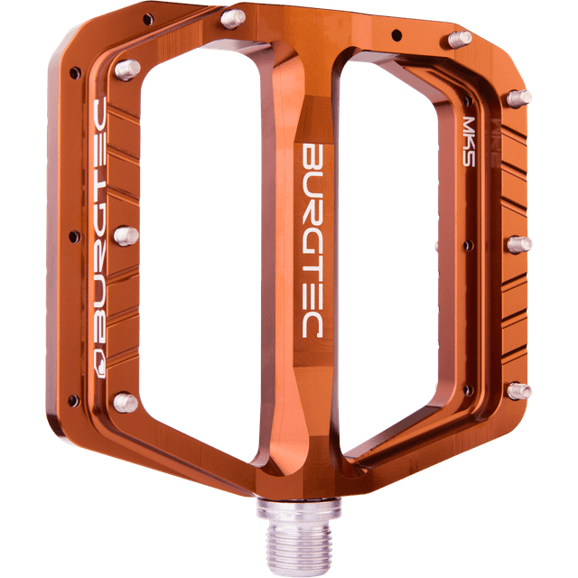 Burgtec Penthouse MK5 Flat Pedals Steel Kash Bronze - Brown
