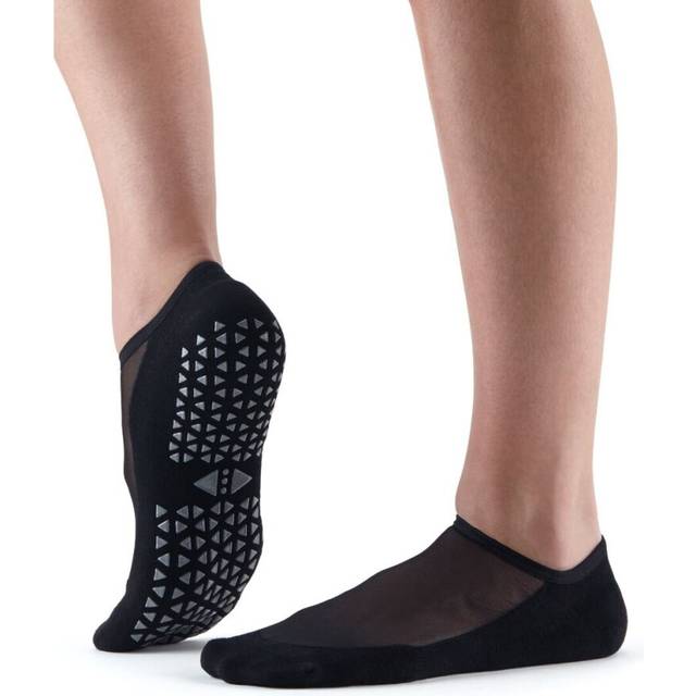 (S) Tavi Noir Maddie Sparkle Mesh Yoga Pilates Workout Exercise Stellar Grip Socks