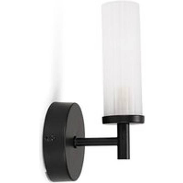 Canya Single IP44 Rated Bathroom Frosted Reeded Glass Wall Light with led Bulb