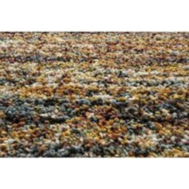 Mehari Multi Stripes 240cm Circle Round Large Rug Carpet Thick Pile Rugs Living Room Bedroom