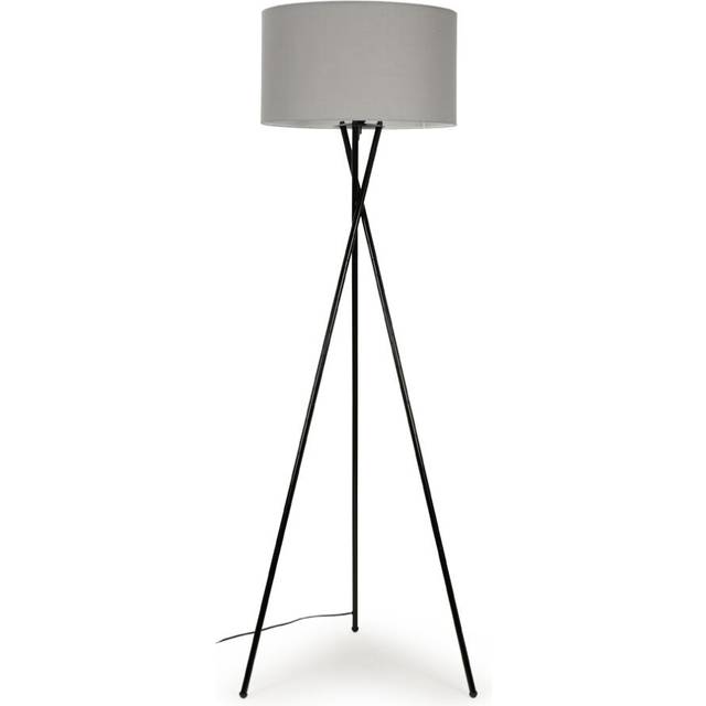 Misner 155cm Camden Tripod Floor Lamp with Large Reni Shade - Black (153cm H X 62cm W X 62cm D)