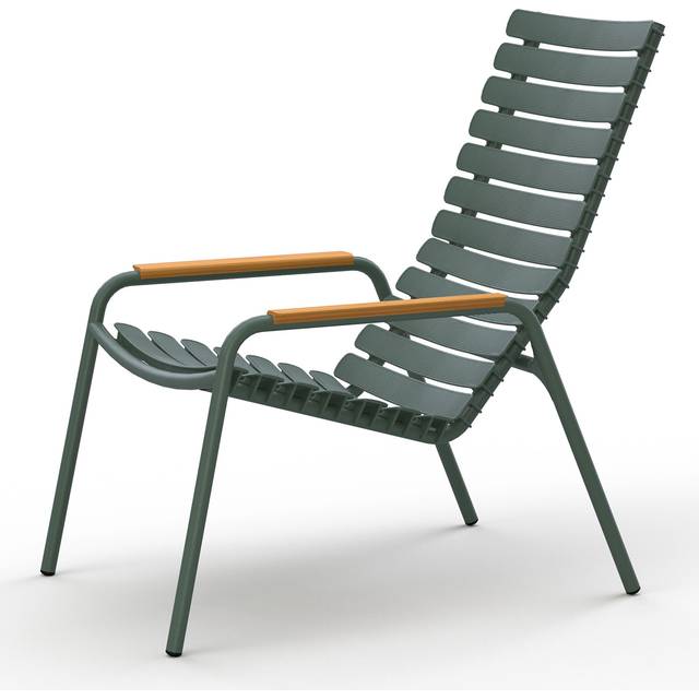 Houe, Reclips loungestol Grön aluminium