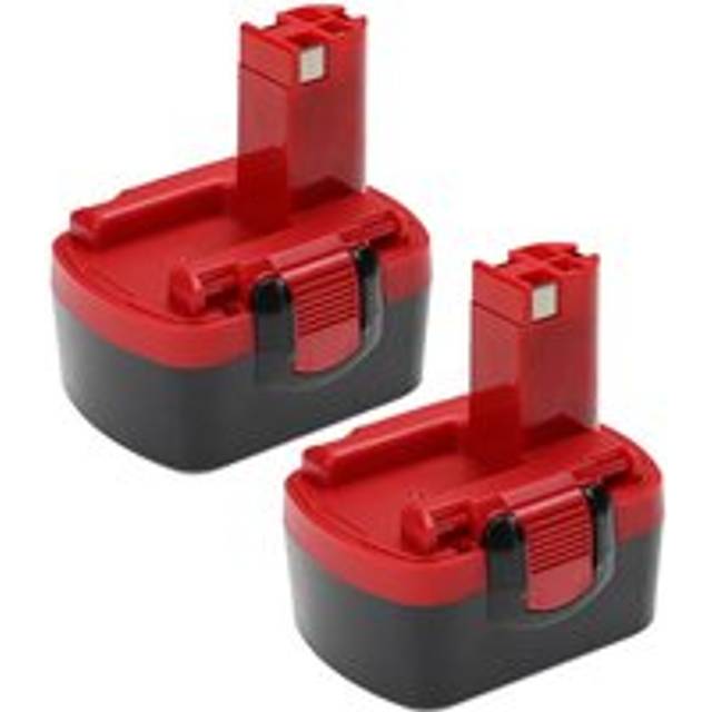 2x Battery compatible with Bosch gsb 14.4, gli 14.4V, gsr 14.4V-2B, gst 14.4V, gsr 14.4, gsr 14.4V Power Tools (2000 mAh, NiMH, 14.4 v) - Vhbw
