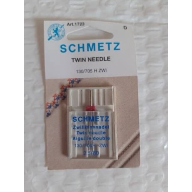 Schmetz Twin Sewing Machine Needle - Size 2.5/80, 1/Pkg