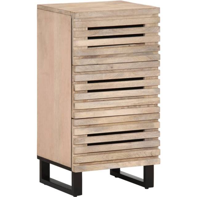 vidaXL Sideboard 40x34x75 cm Solid Wood Mango - White
