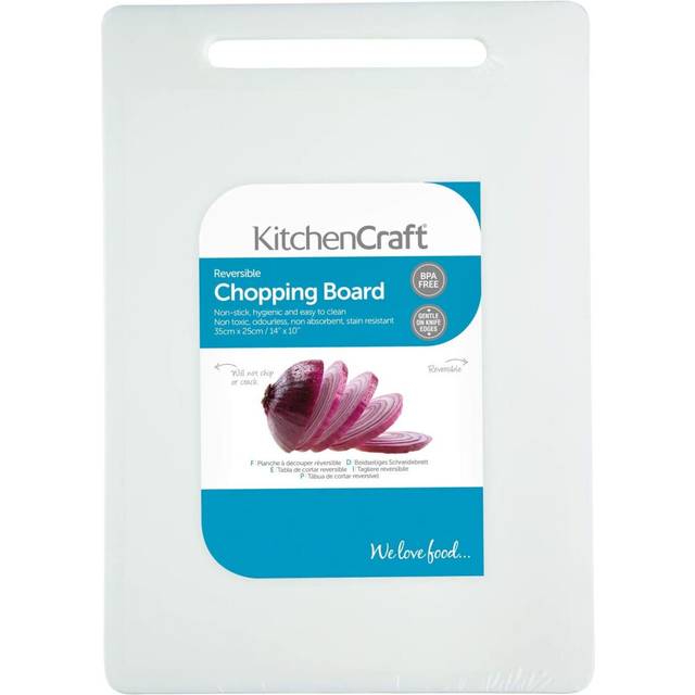 Medium Polyethylene Chopping Board - White - One Size
