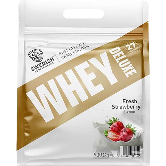Whey Deluxe 900g - Swedish Supplements Jordgubb