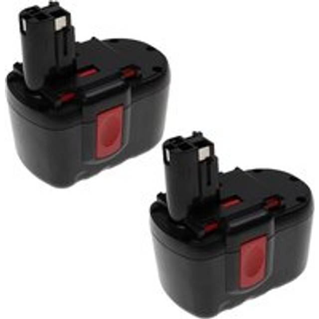 Extensilo - 2x Replacement Battery compatible with Bosch GBH24VF, GCM24V, gkg 24V, gks 24V, gli 24V, gmc 24V Electric Power Tools (3300 mAh, NiMH, 24