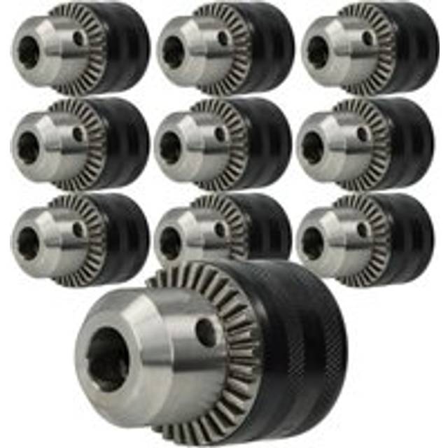 Kress - 10x Clamping Chuck Jaw Adapter 1.5 - 13mm - 13mm (1/2') x 20 compatible with Universal Metabo, Makita, Hitachi Screwdriver Drill, Hammer Drill