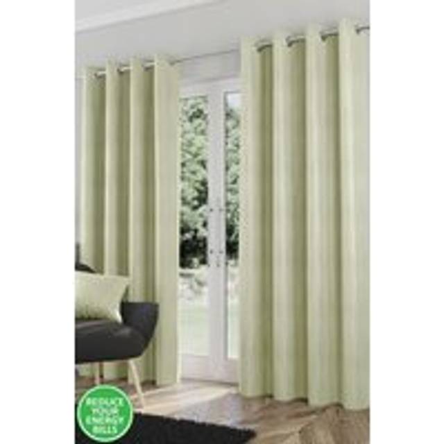 Goodwood Blockout Ready Made Eyelet Curtains Green