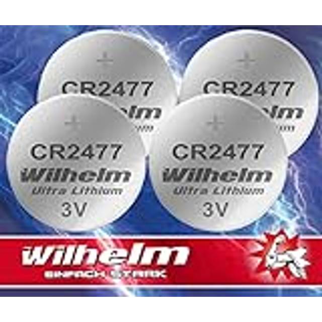 4 x CR2477 CR 2477 WILHELM litium knappcell 3 V 1 070 mAh ø 24 x 7,7 mm batteri DL2477